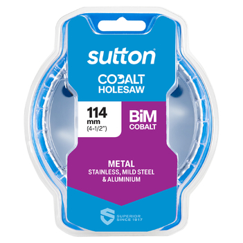 Holesaw H125 Bi-Metal Cobalt HD-Cobalt Hangpack 114mm Sutton Tools H1251140