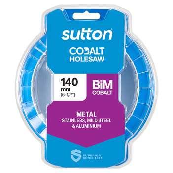 Holesaw H125 Bi-Metal Cobalt HD-Cobalt Hangpack 140mm Sutton Tools H1251400