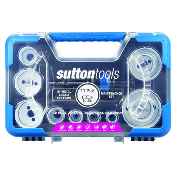 Bi-Metal Holesaw Maintenance Set 11 Pieces Sutton Tools H125BM3