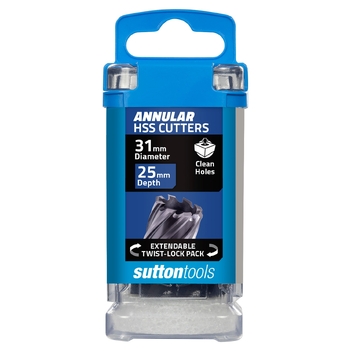 H180 Annular Cutter M2AI HSS-TiAIN 25mm Depth 31mm Sutton Tools H1800310