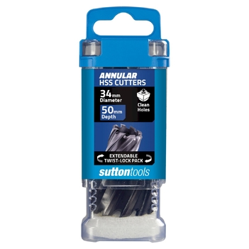 H181 Annular Cutter M2AI HSS-TiAIN 50mm Depth 34mm Sutton Tools H1810340