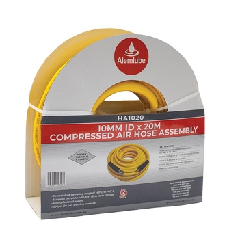 Compressed Air Hose Assembly 10mm ID x 20m Alemlube HA1020