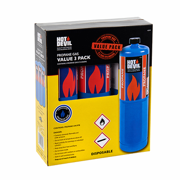 Propane Gas Value 3 pack Hot Devil HDPP