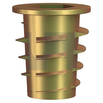 Zinc Yellow Passivate Finish Hex Timber Insert Nut No Flang Zinc Alloy Metric Hobson