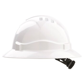 V6 Hard Hat Unvented Full Brim White Pro choice HH6FB-W