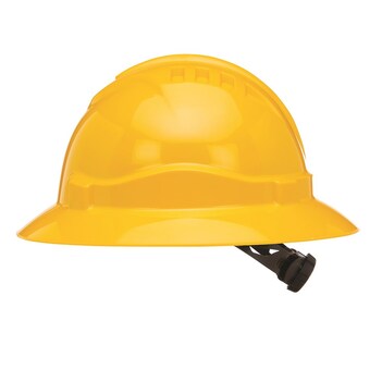 V6 Hard Hat Unvented Full Brim Yellow Pro choice HH6FB-Y