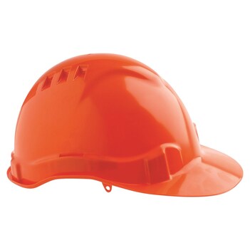 V6 Hard Hat Vented Pushlock Harness Orange Pro Choice HHV6-O