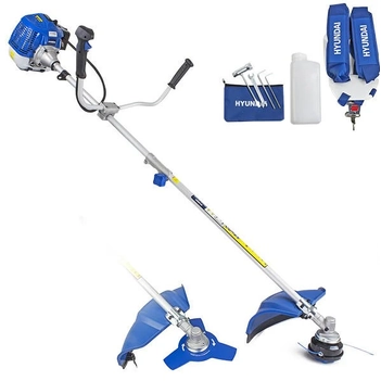 33cc Petrol Grass Trimmer/Brushcutter Lightweight, High Power, Easy Start, Harness Included Hyundai HYBC3300