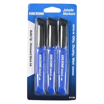 Permanent Marker Bullet Tip 3 Pack Black Kincrome K11790 main image