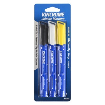 Paint Marker Bullet Tip 3 Piece Assorted Colours Kincrome K11833