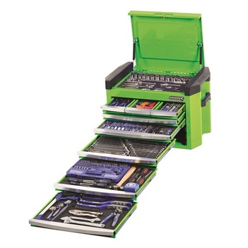 Kincrome Tool Chest Contour 328 Piece 8 Drawer 1/4, 3/8 & 1/2 Drive Monster Green K1502G