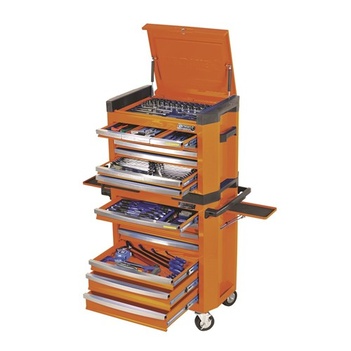 Tool Workshop 228 Piece 1/4, 3/8 & 1/2" Drive CONTOUR® Flame Orange Kincrome K1503O