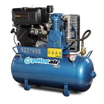 Reciprocating Air Compressor KOHLER diesel/KD225 (Electric Start) /100 L Rec./308 L/min FAD Pilot K17D
