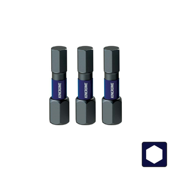 Hex 2.5mm Impact Bit 25mm 3 Piece Kincrome K21310