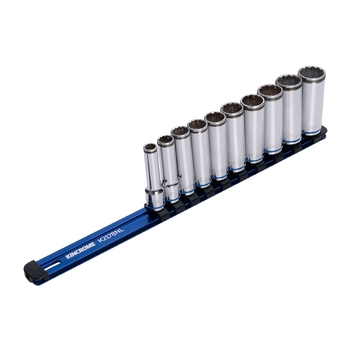 10 Piece 3/8" Drive Nut LOK Deep Socket Rail Set Kincrome K2178NL