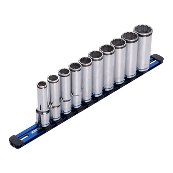 10 Piece 1/2" Drive Nut LOK Deep Socket Rail Set Kincrome K2181NL