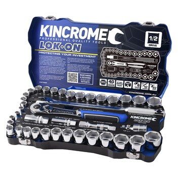 Socket Set 41 Piece 1/2" Square Drive LOK-ON™ Kincrome K27022