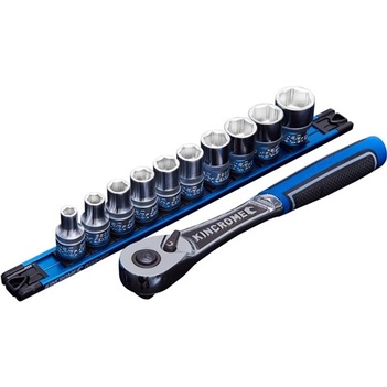 Lok-On™ Socket Set Twist-Lock Rail 11 Piece 1/2 Drive - Metric K27044 Kincrome