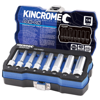 1/4 Drive Socket Set 8 Piece Deep Metric Kincrome K27050