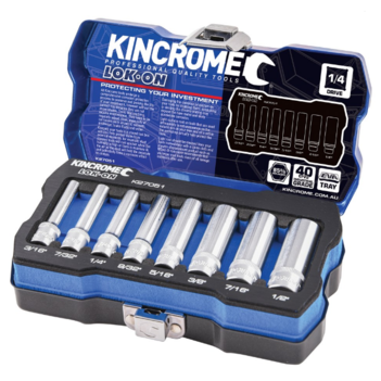 1/4 Drive Socket Set 8 Piece Deep Imperial Kincrome K27051