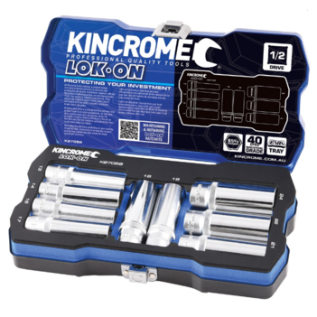 1/2 Drive Socket Set 9 Piece Deep Metric Kincrome K27058