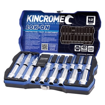 Lok-On™ Socket & Spark Plug Set 18 Piece 1/2" Drive Kincrome K27060