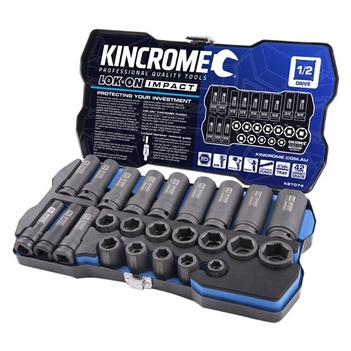 LOK-ON™ Impact Socket Set 24 Piece 1/2" Kincrome K27074
