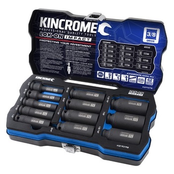 Lok-On™ Deep Impact Socket Set 12 Piece 3/8" Drive - Imperial Kincrome K27079