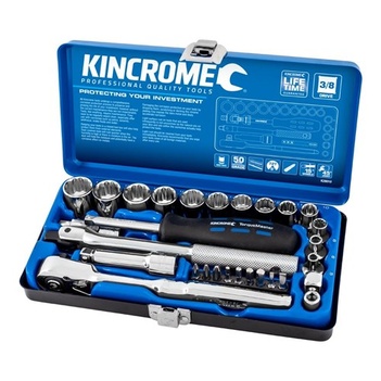 Socket Set 29 Piece 3/8" Drive - Metric Kincrome K28010