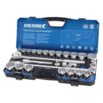 Socket Set 28 Piece 3/4” Drive Metric & Imperial Kincrome K28045