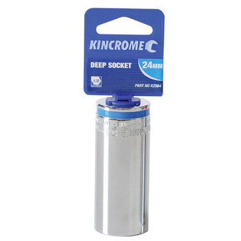 Deep Socket 1/2" Drive 24mm Mirror Polish Kincrome K2984