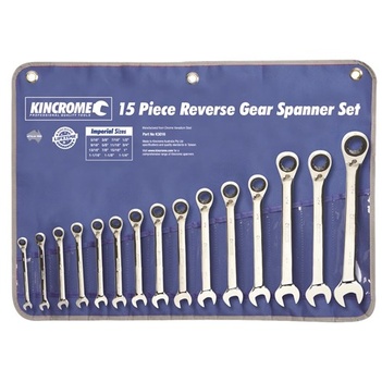 Reversible Gear Spanner Set 15 Piece - Imperial Kincrome K3016