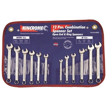 Combination Spanner Set 12 Piece Kincrome K3020