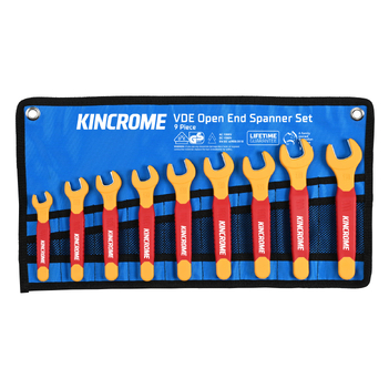 VDE Spanner Set Open End 9 Piece Metric Kincrome K3055