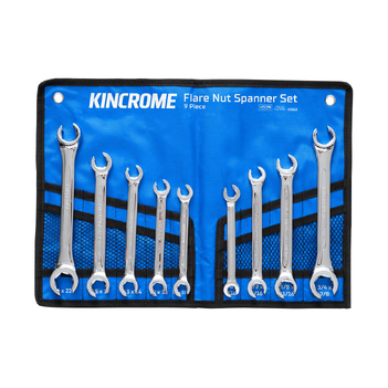 Flare Nut Spanner Set 9 Piece - Metric & Imperial Kincrome K3060