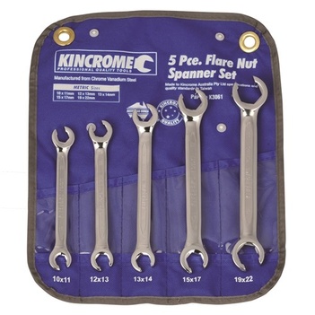 Flare Nut Spanner Set 5 Piece Metric Kincrome K3061