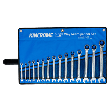 Single Way Gear Spanner Set 15 Piece - Metric Kincrome K3105