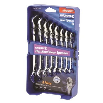 Flex Head Gear Spanner Sets 8 Piece Imperial K3701