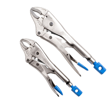 2Pce Curved Jaw Locking Plier Set 200 & 250mm Kincrome K40074