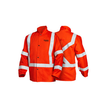 High Visibility FR Orange Jacket With Reflective Stripes - LARGE K4692-L