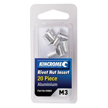 Rivet Nut Insert M3 (Aluminium) - 20 Pack Kincrome K4903