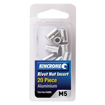 Rivet Nut Insert M5 (Aluminium) - 20 Pack Kincrome K4905