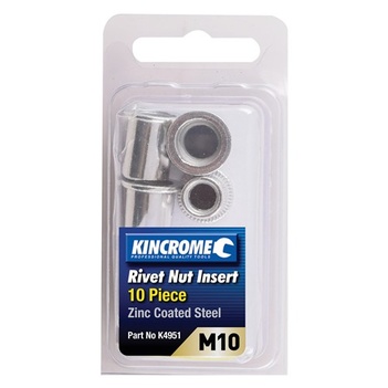 Rivet Nut Insert M10 (Zinc Coated Steel) - 10 Pack Kincrome K4951