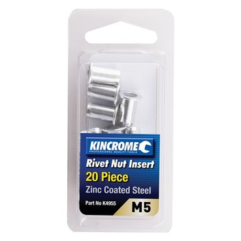 Rivet Nut Insert M5 (Zinc Coated Steel) - 20 Pack Kincrome K4955