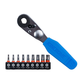 Mini Ratchet Tamperproof TORX Bit Set 10 Piece Kincrome K5033