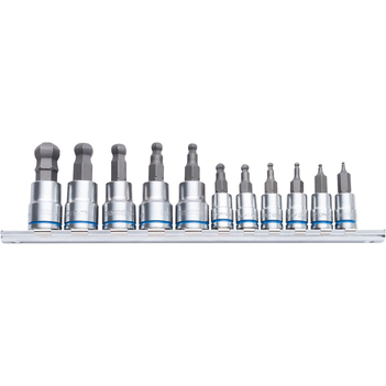 Ball-End Hex Socket Set Short Series 11 Piece 1/4 & 3/8 Drive - Metric Kincrome K5423