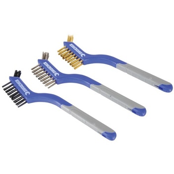 Wire Brush Sets 3 piece Each Small Set 3 Row Bristles Length 175mm Kincrome K6350