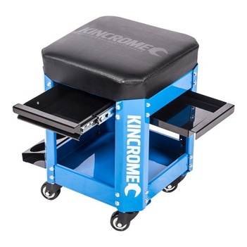 Kincrome K8114 Workshop Creeper Seat 2 Drawer Electric Blue 