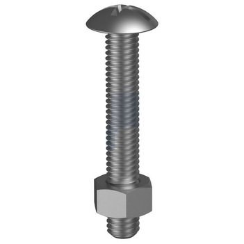 Zinc Plated Finish Metal Roofing Bolt & Nut Combination Phillips Plot Imperial Hobson