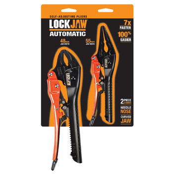 Locking Plier Set 2 Piece 250mm Curved / 200mm Needle Lock Jaw L2920002